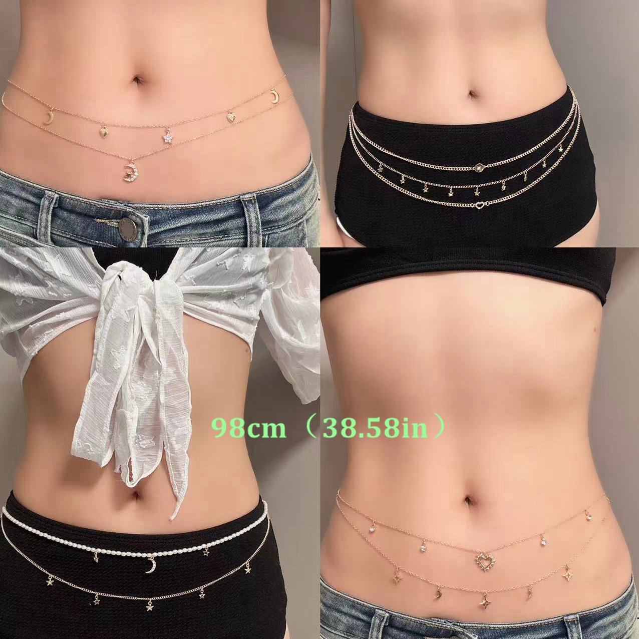 Hot Sale Customized Gold Sexy Multi-Layer Belly Chain Sexy Waist Chain Belt Women Body Jewelry