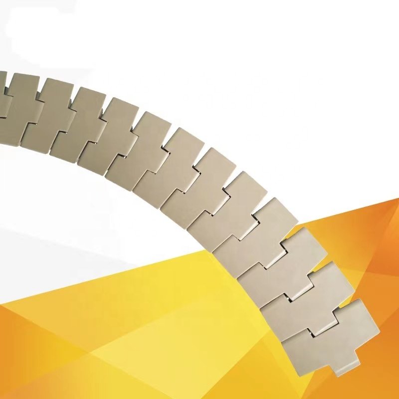 Plastic chain plate conveyor belt POM820 single and double hinged straight transport flat top line 821 chain plate
