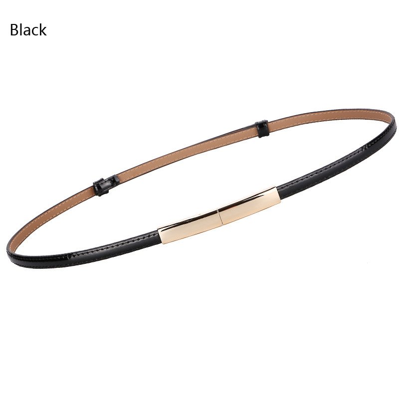 Ladies Fashion genuine leather belt str Thin decorated Simple Leather Belt with Dress Shirt waist chain belt
