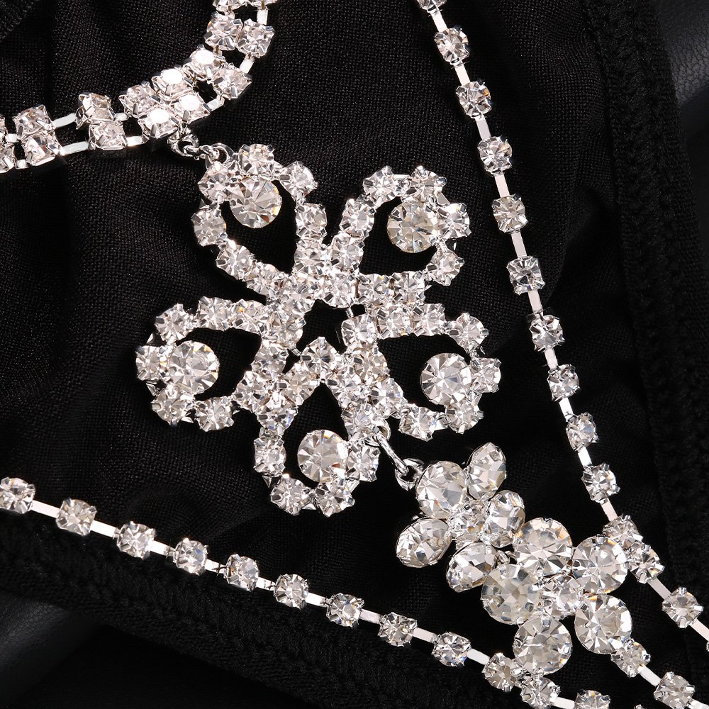 Women Thong Panties Rave Carnival Female Lingerie Underwear Crystal Sexy Waist Body Chain Belly Belt Gift