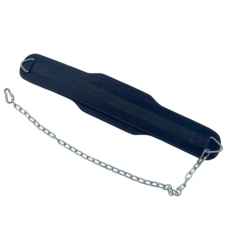 lumbar back braces Comfortable Neoprene Gym Equipment Weighted Chain Waist Support Weightlifting Pull-up Dipping Belt With Chain