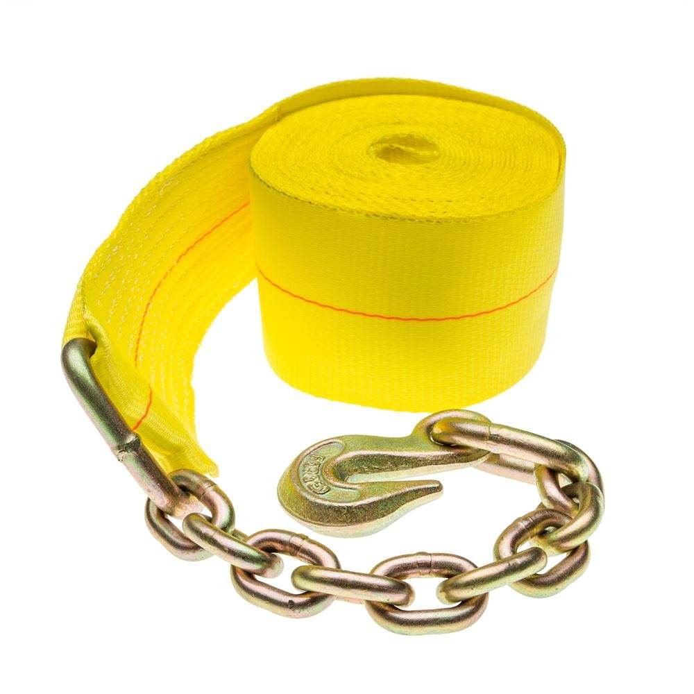 US Standard Flatbed Tie Down Load Securing Cargo Lashing Belt Chain 4 Inch Winch Strap For Trailer Truck
