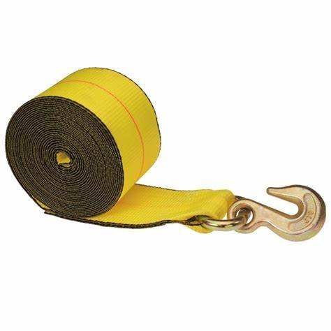 US Standard Flatbed Tie Down Load Securing Cargo Lashing Belt Chain 4 Inch Winch Strap For Trailer Truck