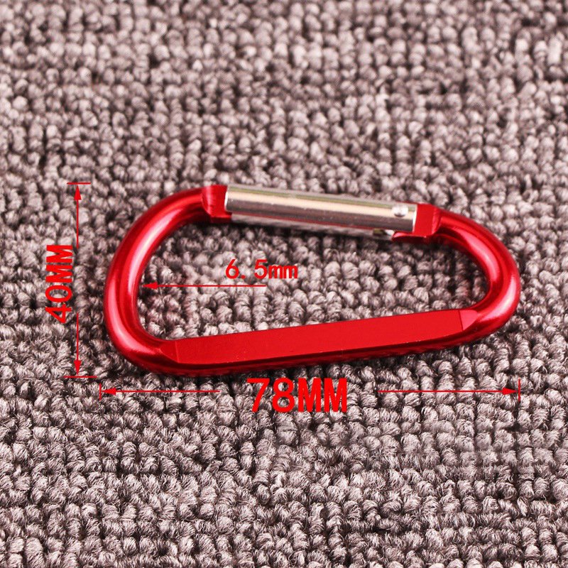 Wholesale Assorted Colors D Shape Carabiner Clip Aluminium Hooks Key Chain Big Aluminium Clip Aluminum Snap Bag Hook