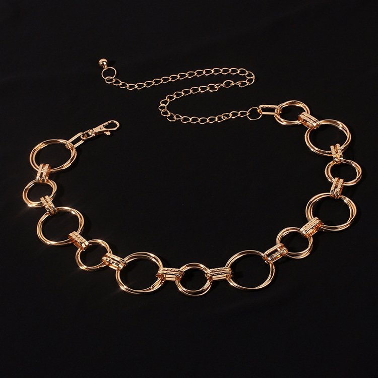 Elastic Ladies Dress Waist Chain Belt Elastic Waist Design Chain Versatile Skirt Decoration Small Belt For Woman