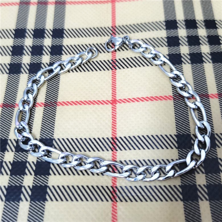 Stainless Steel Metal Hip Hop Men/women Lobster Clasp chain Bracelet NK 3:1 Figaro chain Bracelet