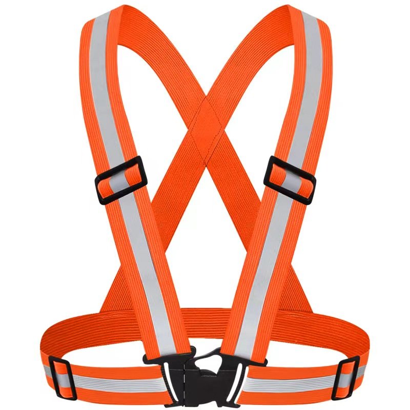 Custom LOGO Reflective Cycling Running Belt Safety Clothing Hi Vis Reflective Safety Vest
