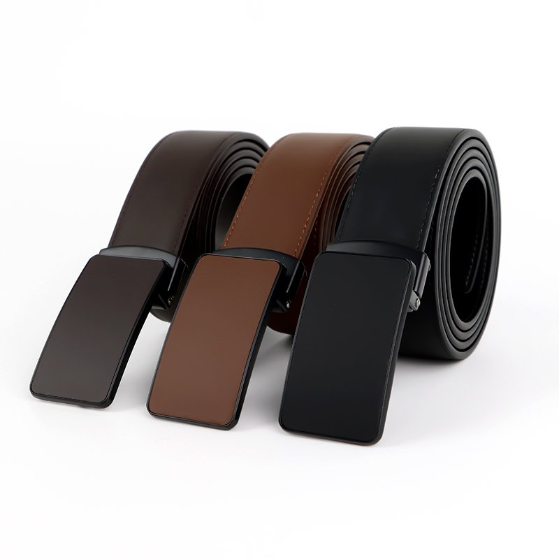 High-end custom luxury durable buckle belt men casual belt business matte black brown formal belt