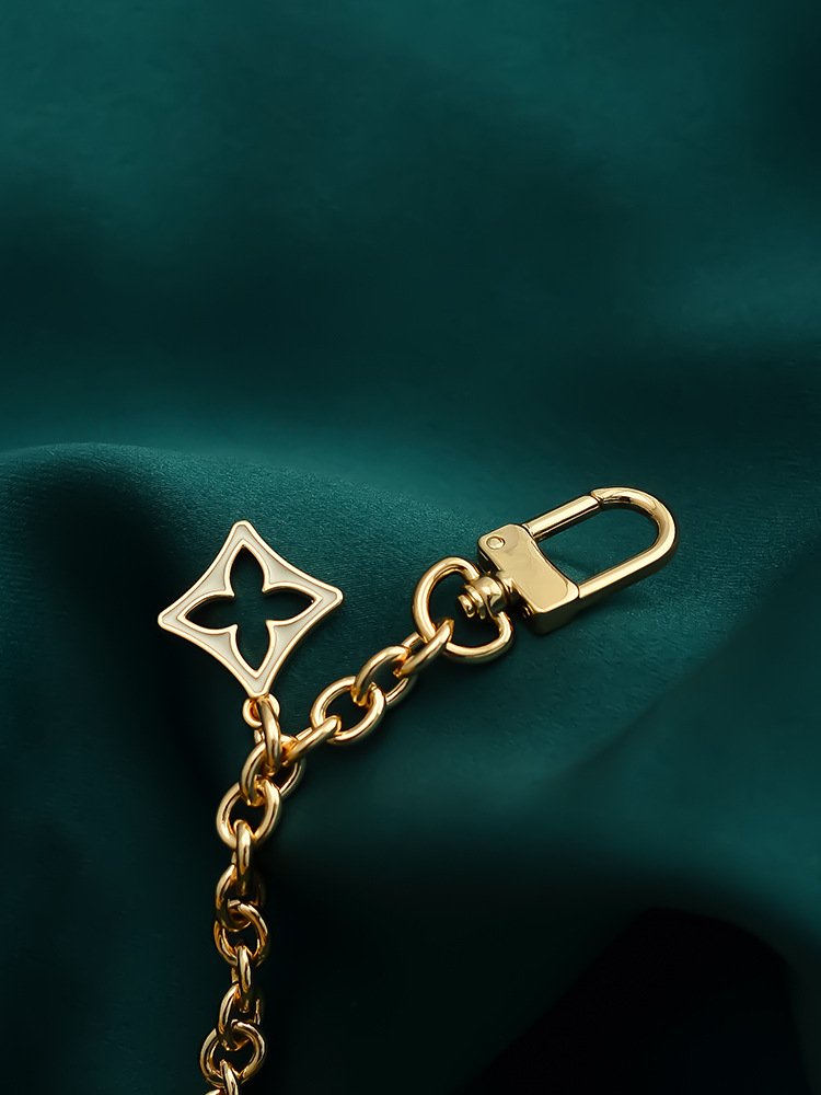 New Bag Charm Chain Decoration Chain Metal Bag Belt Presbyopia Black and White Shoulder Strap Luggage Hardware Accessories