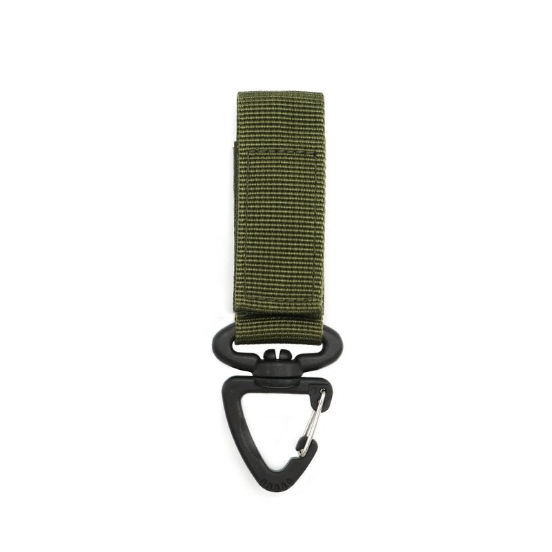 High Quality Tactical Gear Clip Utility Nylon Webbing Belt Keychain for Camping Hiking Outdoor Activitices
