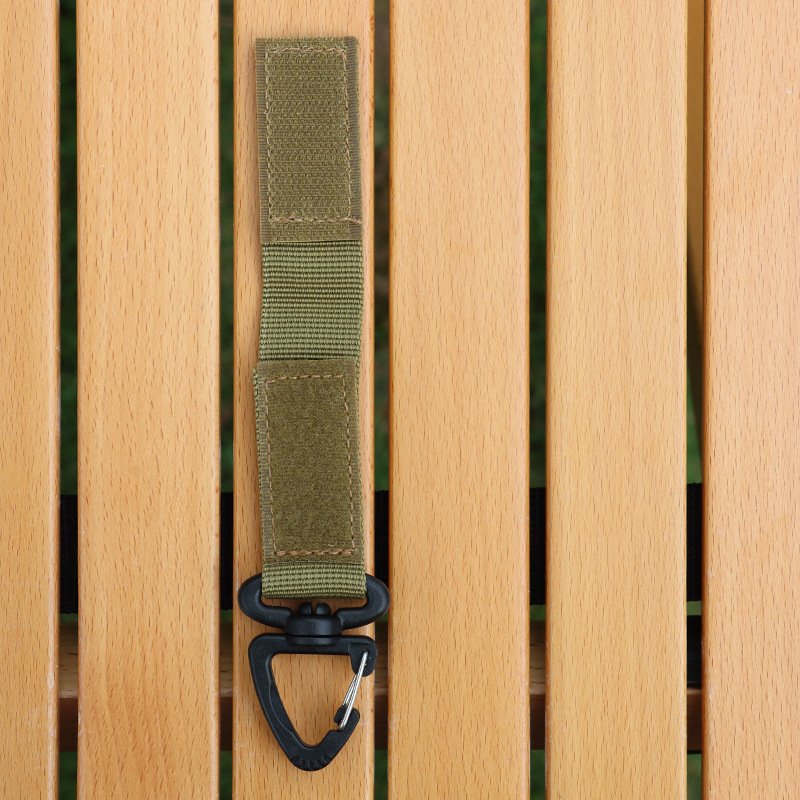 High Quality Tactical Gear Clip Utility Nylon Webbing Belt Keychain for Camping Hiking Outdoor Activitices