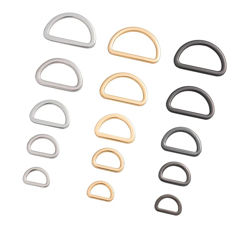 Customize High Quality Bag Accessories D-Ring Metal Hardware Buckle Bag Parts For Bag Backpack
