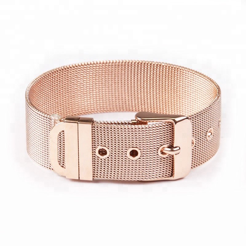 Fashion Stainless Steel Loop Wrist Strap Mesh Watch Belt Bracelet