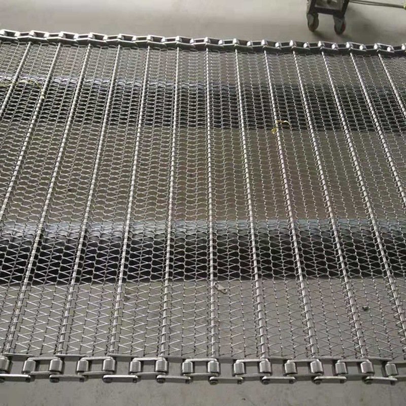 Stainless Steel Wire Flat Chain Link Mesh Conveyor Belt