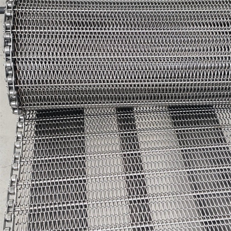 Stainless Steel Wire Flat Chain Link Mesh Conveyor Belt