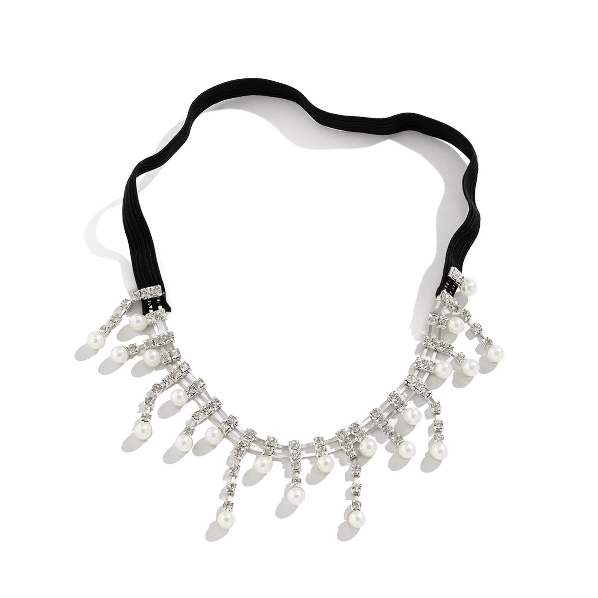 Sexy Elastic Belt Tassels Chain Beach Leg Ring Body Chains Simple Shiny Pearl Rhinestone Thigh Pearl Chain Women Accessories