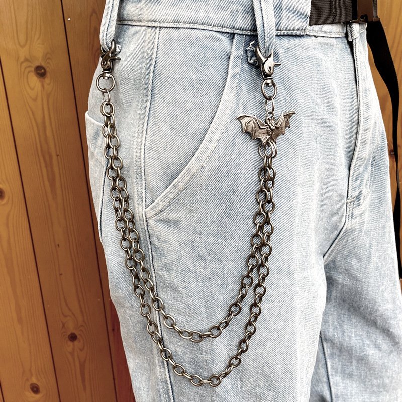 Wholesale High Street Cool Dark Trend Bat Pants Chain Accessories Jeans Chain Belt Waist Chain for Men Women