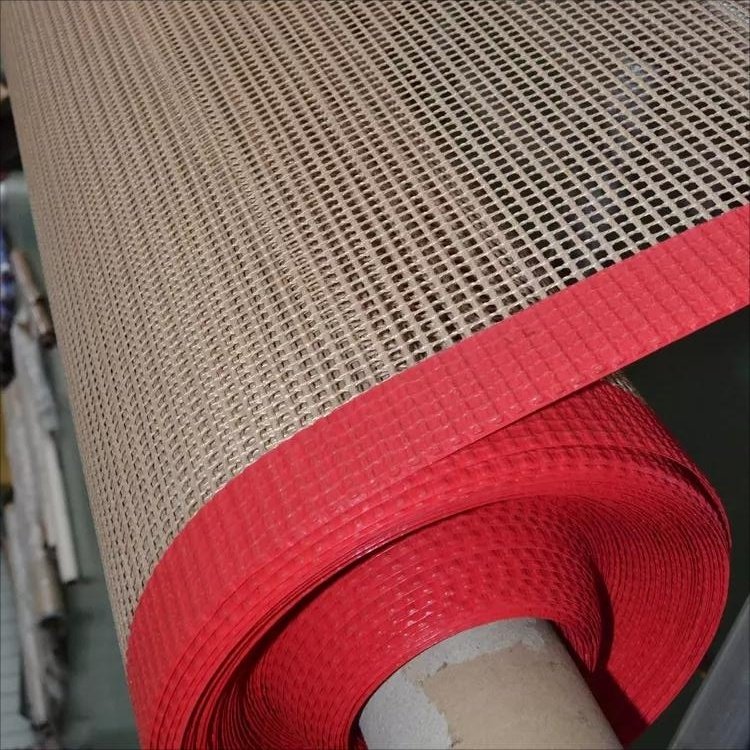 Tensile wear-resistant and anti-deviation Polytetrafluoroethylene mesh belt with 4*4 mesh
