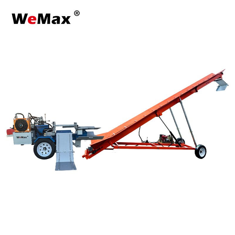 Log conveyor 7.5HP 5/7.5/10m log splitter Firewood Conveyor belt Wood working machine forestry machinery hydraulic wood lifter