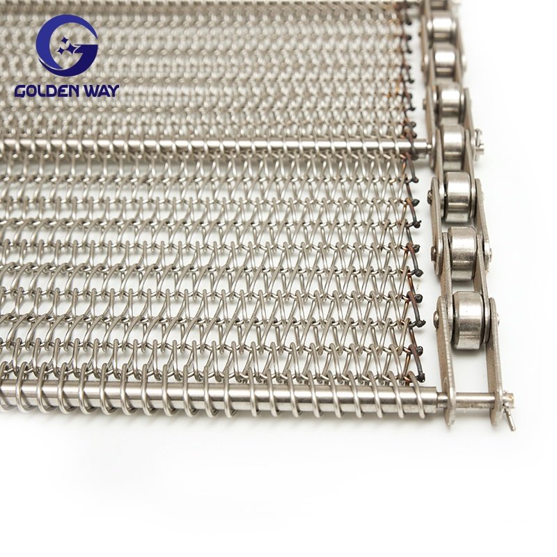 Cheap Wholesale Chain Edge Driven Double Balanced Stainless Steel Spiral Mesh Belt For Automotive Industry