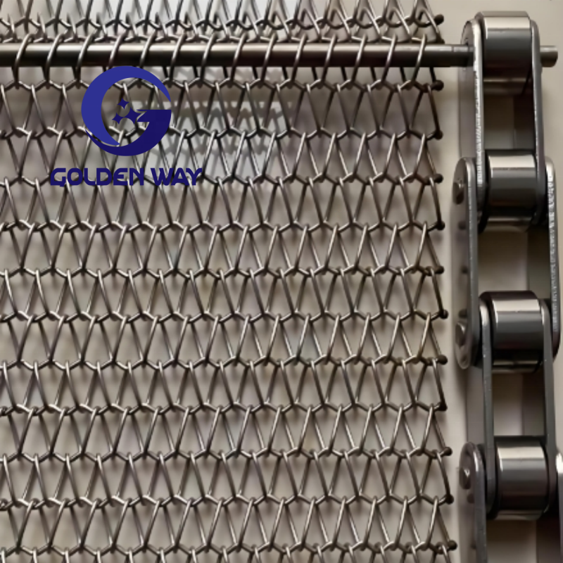 Cheap Wholesale Chain Edge Driven Double Balanced Stainless Steel Spiral Mesh Belt For Automotive Industry
