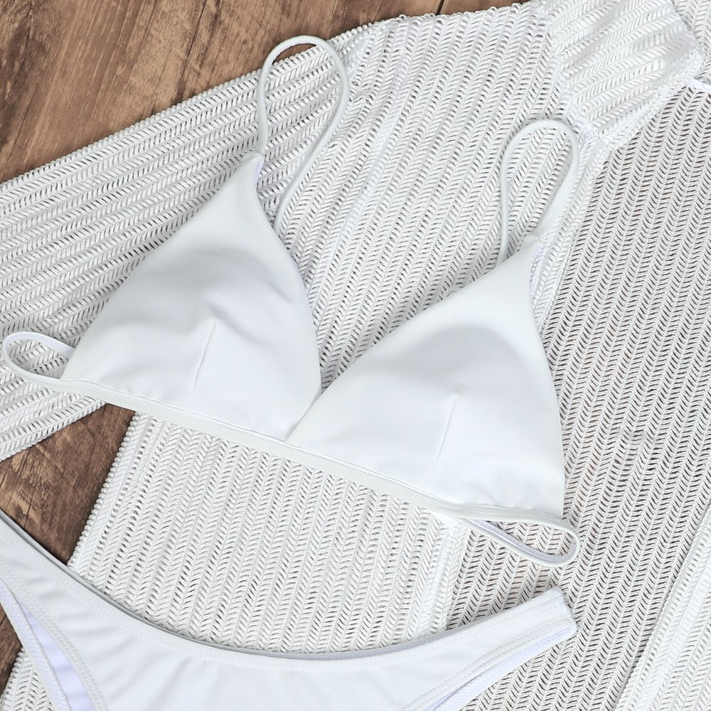 STOCK Two Colors Knit Short Sleeve Top Boyleg Short Women 4Pieces Swimwear Brazilian Bikini Cover Ups