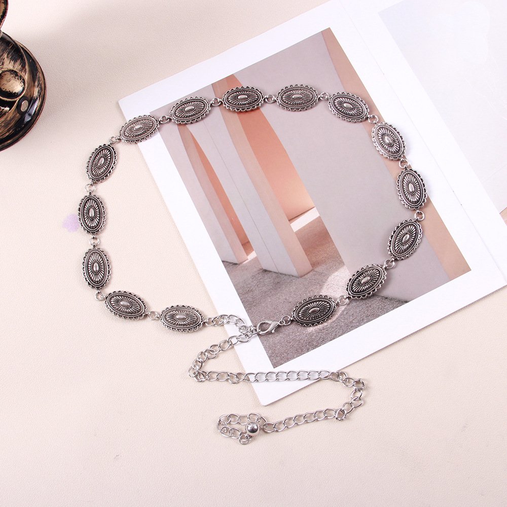 Fashion 120CM Metal Waist Chain Women's Temperament Decorative Dress Suit Belt All-match Sweater Chain Waist Seal