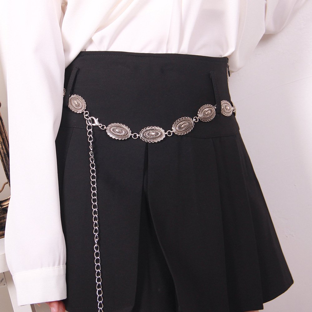 Fashion 120CM Metal Waist Chain Women's Temperament Decorative Dress Suit Belt All-match Sweater Chain Waist Seal