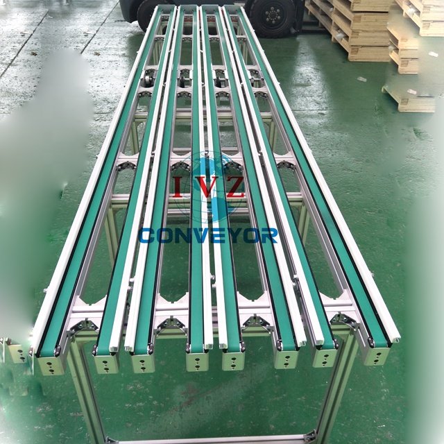 IVZ Assembly Production Line Conveyor With Roller Modular Belt Chain Conveyor