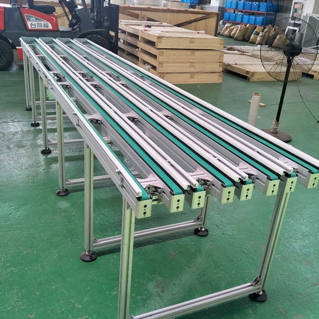 IVZ Assembly Production Line Conveyor With Roller Modular Belt Chain Conveyor