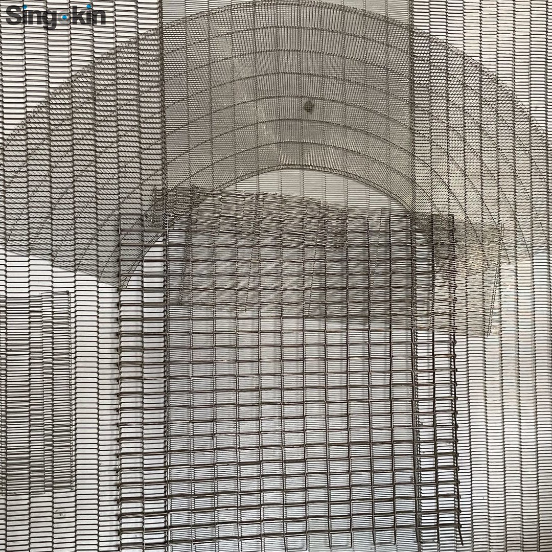 90 degree or 180 degree turn conveyor belt / mesh tape