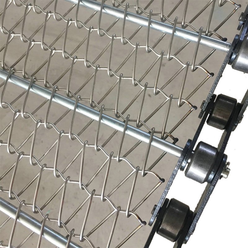 custom stainless steel wire flat chain link mesh conveyor belt for bread baking