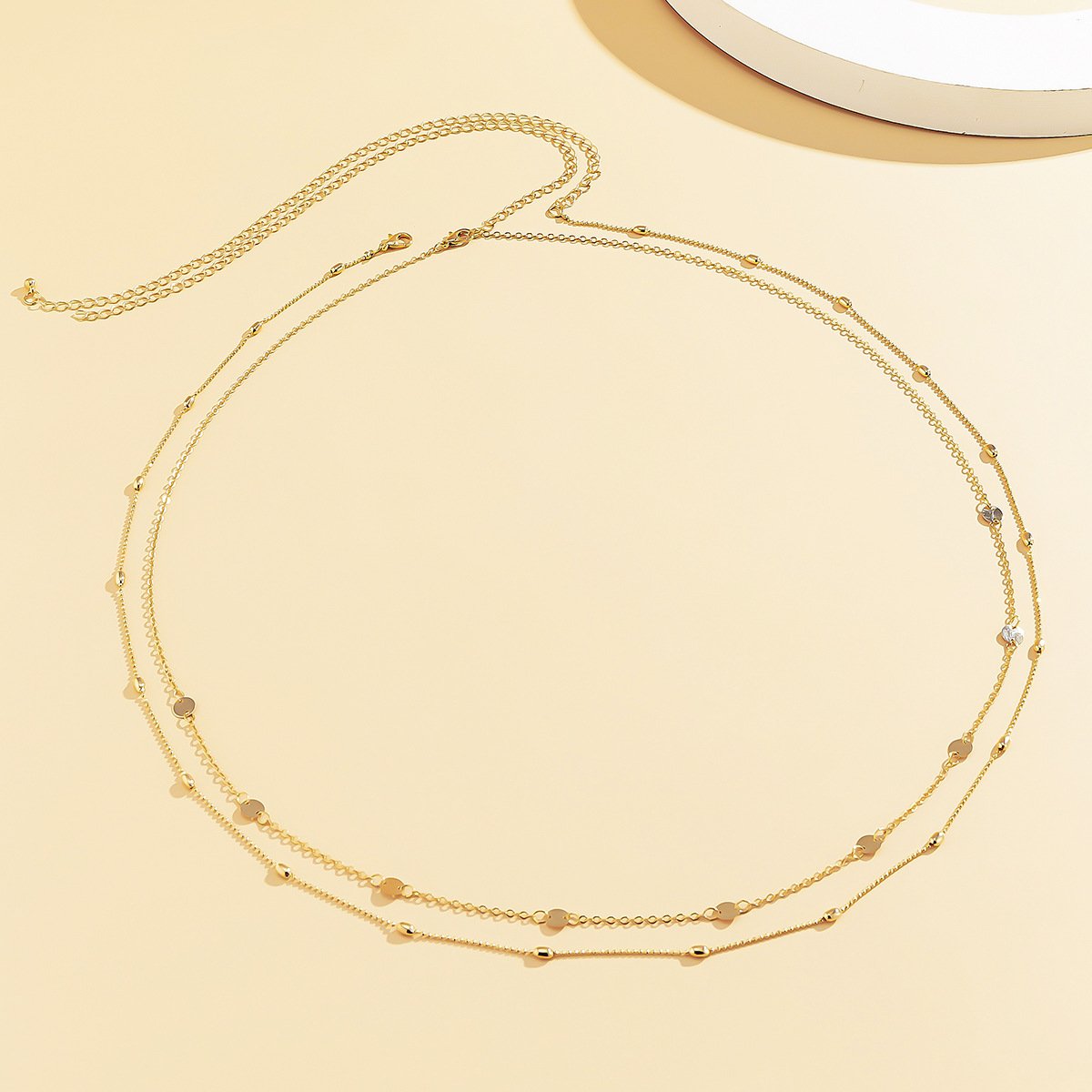 SSeeSY ODM OEM Custom New Bohemia Double Gold Plated Waist Chain Belts Brass Summer Sexy Belly Body Chains For Women