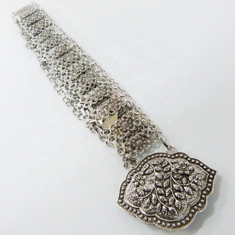 New Silver chain belt women fashion Beautiful flower style Belt