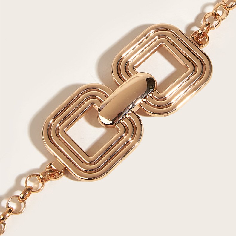 Newest Fashion Girls Adjustable Metal Waist Gold Plated Decoration Chain Belt for Dresses