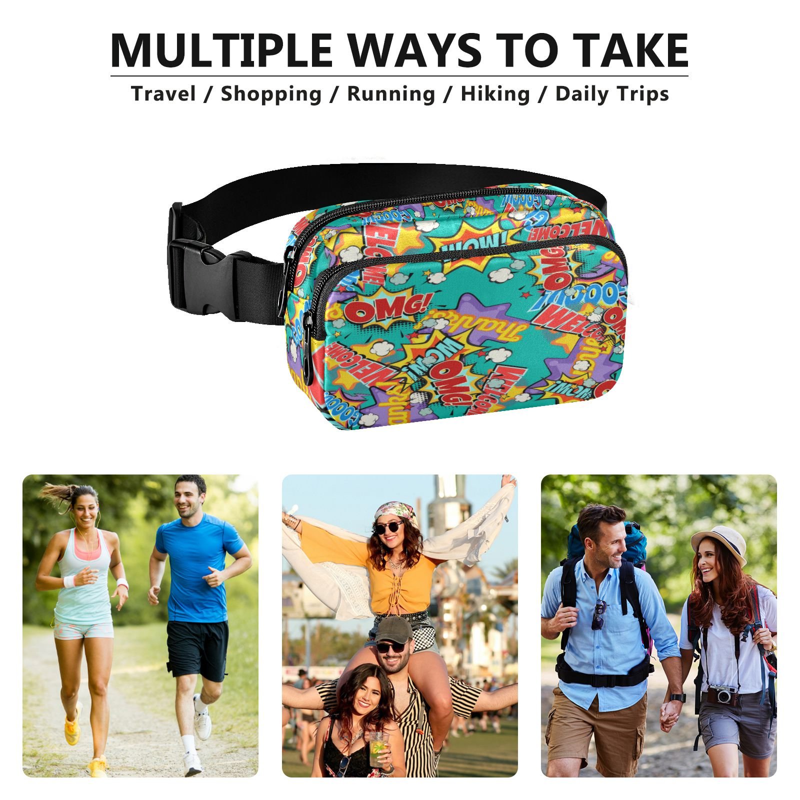 Outdoor Mini Momen Belt Waist Bag Sports Running Fanny Pack With Adjustable Strap