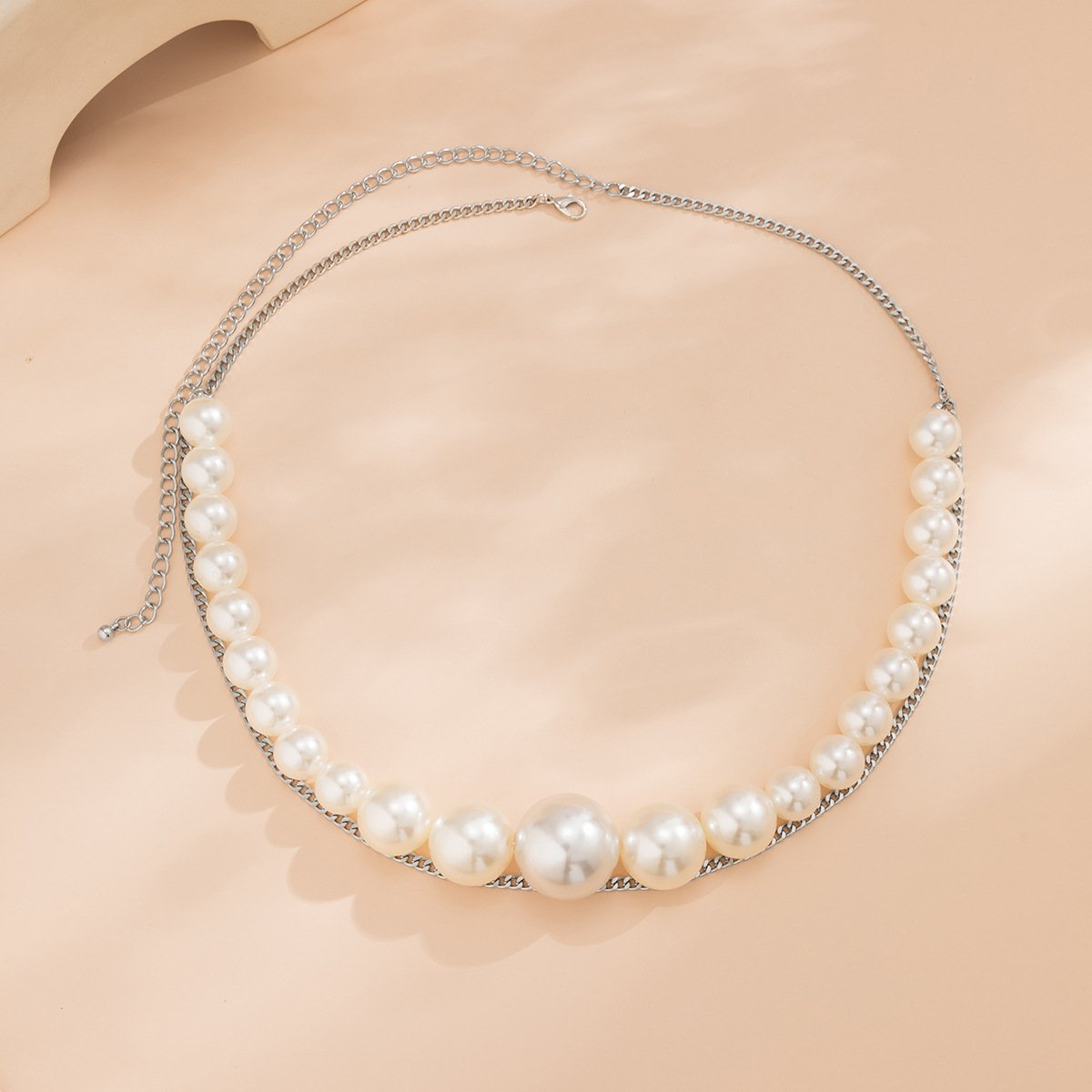 Elegant Full Imitation Pearls Layered Fashion Personality Waist Chain Gold Plated Stylish Belt Chains For Women