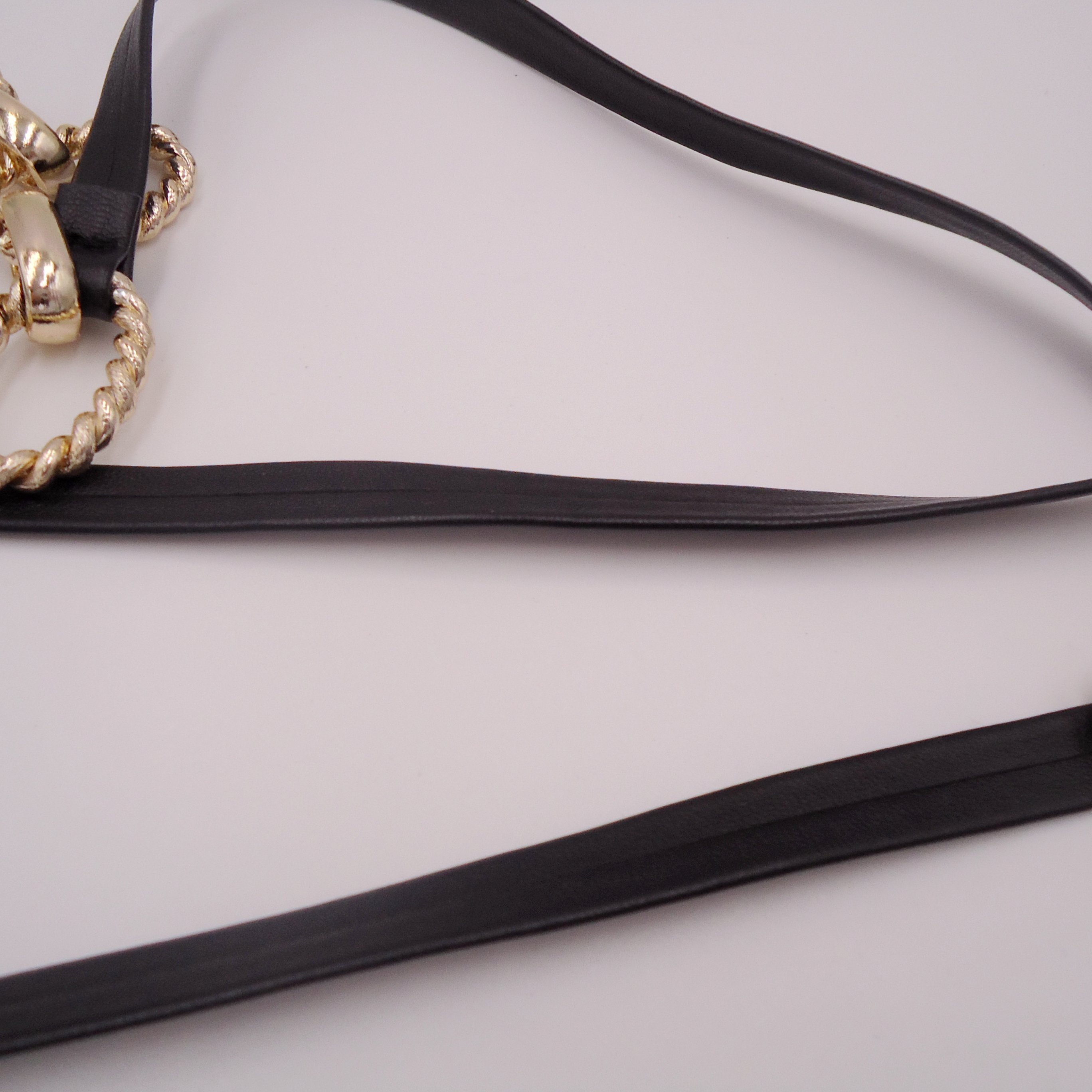 custom design metal gold ladies waist chain belt with pu