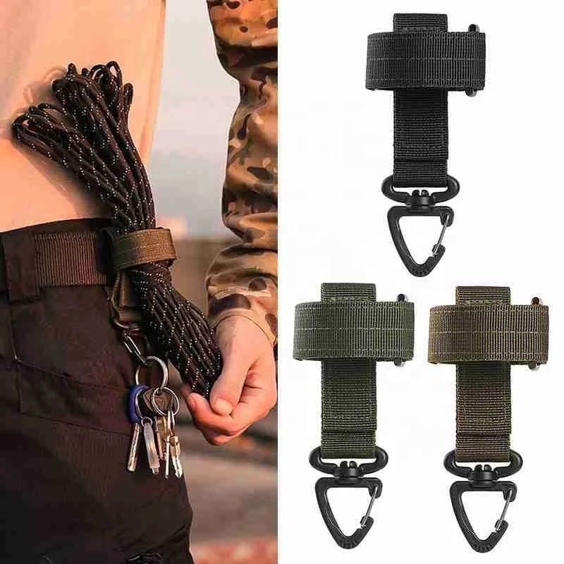 Multifunctional Hiking Hook Outdoor Trekking Tactical Gloves Climbing Rope Storage Metal Buckle Camping Hanging Buckle Holder