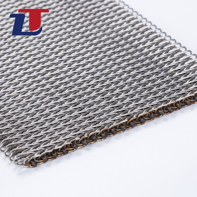 chain food grade Stainless Steel Wire Mesh Conveyor Belt balanced spiral wire weave conveyor mesh belt