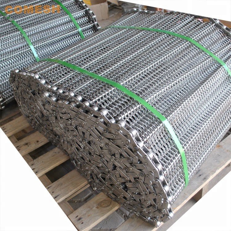 304 Stainless Steel Chain Link Balance Wire Mesh Conveyor Belt