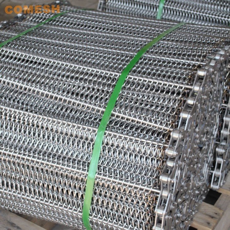 304 Stainless Steel Chain Link Balance Wire Mesh Conveyor Belt