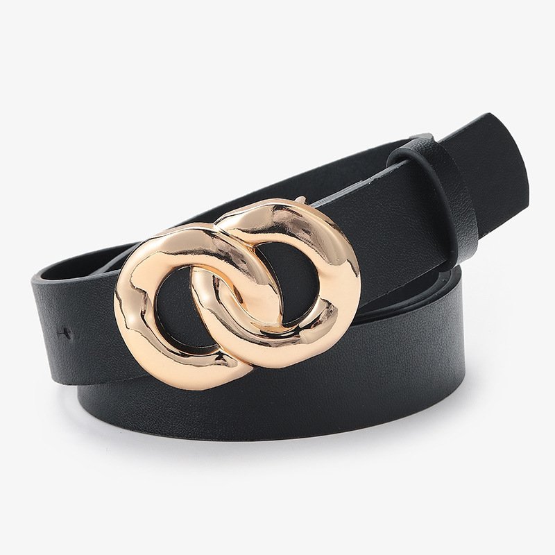 Summer Hong Kong style lady belts luxury chain buckle women's belt