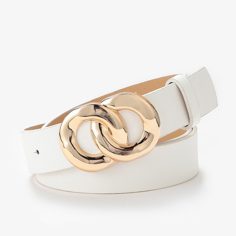 Summer Hong Kong style lady belts luxury chain buckle women's belt