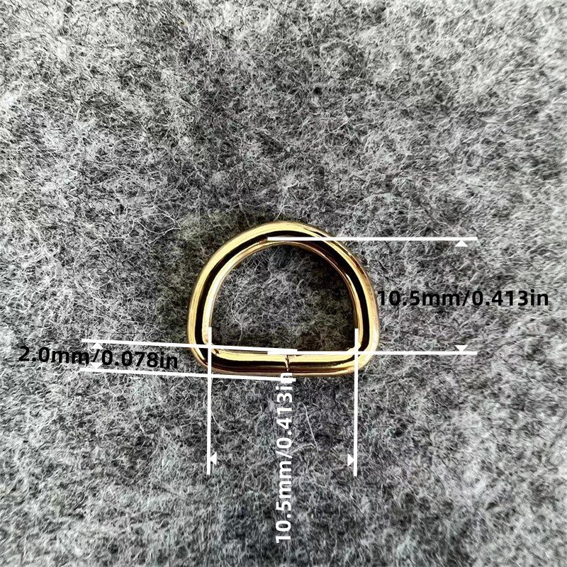 Bag Accessories D-Buckle Connection Metal Horseshoe Ring Semicircle Satchel Backpack Side D-Shaped Buckle Luggage Chain/Belt Use