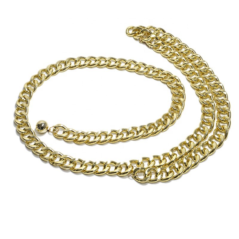 Factory directly sale gold waist chain belt for women dress