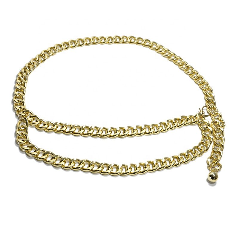 Factory directly sale gold waist chain belt for women dress