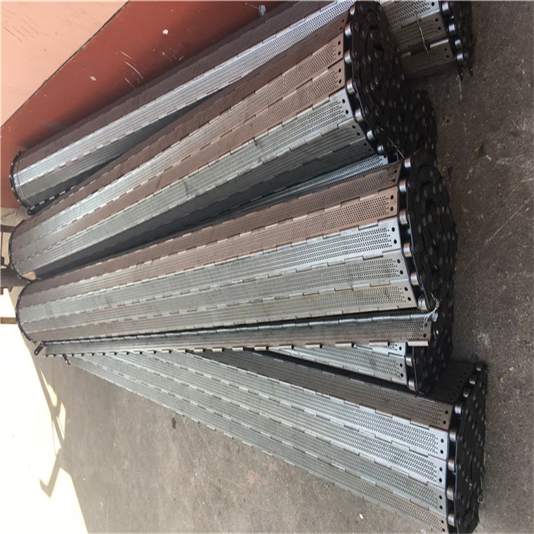 Stainless Steel Perforated Chain Link Plate Conveyor Belt Hinged Plate Mesh Belt