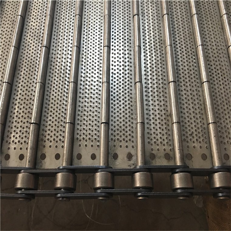 Stainless Steel Perforated Chain Link Plate Conveyor Belt Hinged Plate Mesh Belt