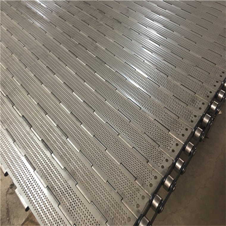 Stainless Steel Perforated Chain Link Plate Conveyor Belt Hinged Plate Mesh Belt